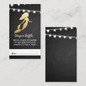 Baby Shower | Faux Gold Folie Zeemeermin Luier Raf Informatiekaartje (Voorkant / Achterkant)