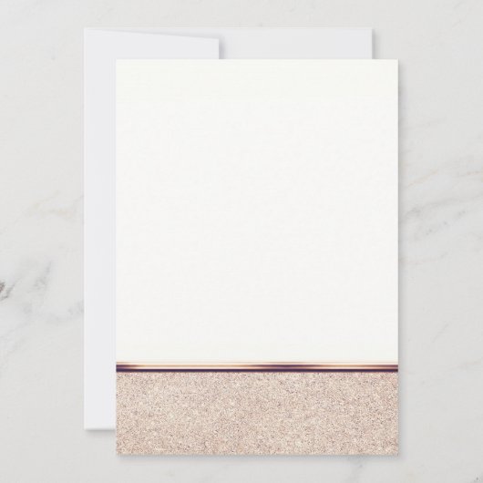 Baby shower Faux Roos Gold Champagne Uitnodiging (Achterkant)