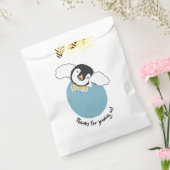 Baby shower Favor Bag, Blue, Baby Penguin Bedankzakje (Gezegeld)