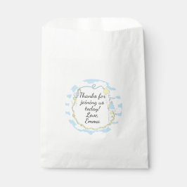 Baby shower Favor Bag, Blue, Castle in Sky Bedankzakje