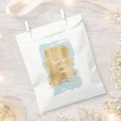 Baby shower Favor Bag "Classic Blue/Gold" Bedankzakje (Geknipt)