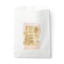 Baby shower Favor Bag "Classic Pink/Gold"