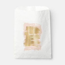 Baby shower Favor Bag "Classic Pink/Gold" Bedankzakje