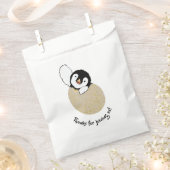 Baby shower Favor Bag, Goud, Baby Penguin Bedankzakje (Geknipt)