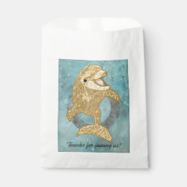 Baby shower Favor Bag, gouddolfijn Baby en mama Bedankzakje