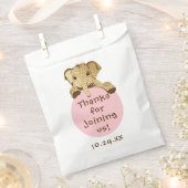 Baby shower Favor Bag, goudroze olifant Bedankzakje (Geknipt)