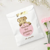 Baby shower Favor Bag, goudroze olifant Bedankzakje (Gezegeld)