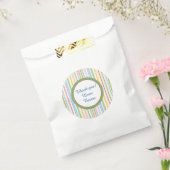 Baby shower Favor Bag "PIcnic Stripes/Florals" Bedankzakje (Gezegeld)