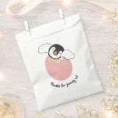 Baby shower Favor Bag, Roze, Baby Penguin Bedankzakje (Geknipt)