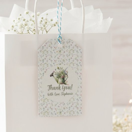 Baby Shower Favor Bag - Rustic Floral Thank You Cadeaulabel
