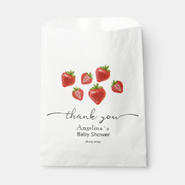 Baby shower Favor Bags Zoete aardbeien Bedankzakje
