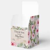 Baby shower Favor Box met schattig design. Bedankdoosjes (Geopend)