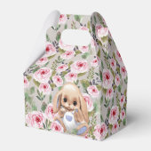 Baby shower Favor Box met schattig design. Bedankdoosjes (Achterkant)
