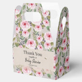 Baby shower Favor Box met schattig design. Bedankdoosjes (Geopend)
