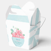 Baby shower Favor Box met schattige aardbeien. Bedankdoosjes (Geopend)
