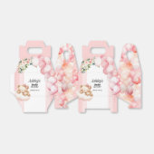 Baby shower Favor Box, Roze Beer en Ballonnen Bedankdoosjes (Uitgevouwen)