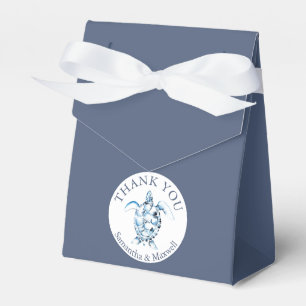 Baby shower Favor Boxes Sjabloon Zee Schildpad Bedankdoosjes