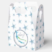 Baby shower Favor Boxes Waterverf Blauwe Walvis Bedankdoosjes (Geopend)