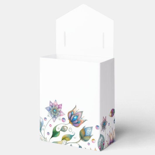 Baby shower Favor Dozen Waterverf Bloemen Bedankdoosjes (Geopend)
