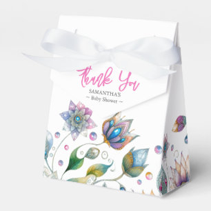 Baby shower Favor Dozen Waterverf Bloemen Bedankdoosjes