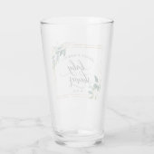 Baby shower Favor Gift Glas (Achterkant)