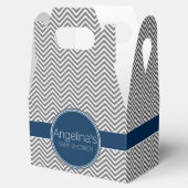 Baby shower Favor met Chevrons Persoonlijke naam Bedankdoosjes (Geopend)