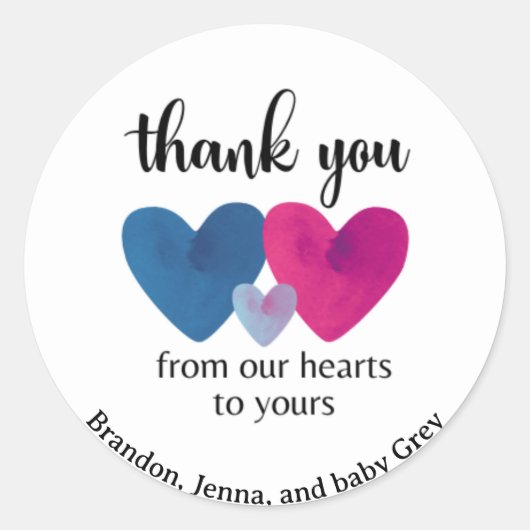 Baby shower Favor Sticker (Voorkant)