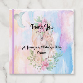 Baby shower Favor Tag met Unicorn Bedankjes Labels