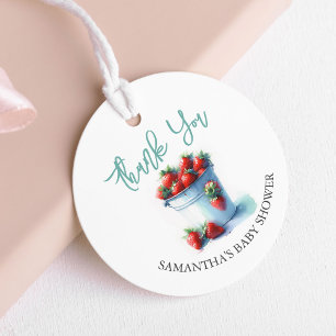 Baby shower Favor Tags Aardbeien Bedankjes Labels