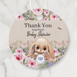 Baby shower Favor Tags met schattig design. Bedankjes Labels