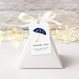 Baby shower Favor Tags | Navy Umbrella Cadeaulabel