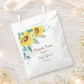 Baby shower Favor Tassen met waterverf zonnebloeme Bedankzakje (Geknipt)