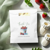 Baby shower Favor Tassen Waterverf Aardbeien Bedankzakje