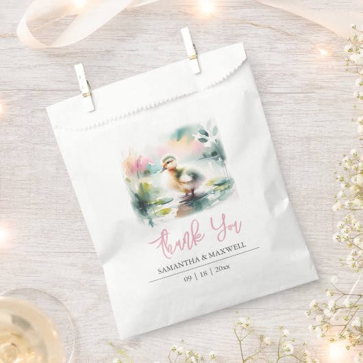 Baby shower Favor Tassen Waterverf Duck Bedankzakje (Geknipt)