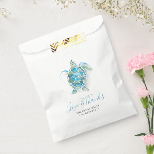 Baby shower Favor Tassen Zee Schildpad Bedankzakje (Gezegeld)