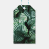 Baby shower Favor Tropical Leaves & Flamingo Cadeaulabel (Achterkant)