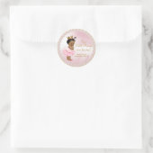 Baby shower Favor van Afrikaanse prinses Ronde Sticker (Tas)
