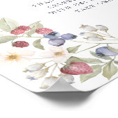 Baby shower Favorieten Wild Berries & Flowers Poster (Hoek)
