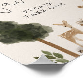 Baby shower Favors Sign Boho Woodland Poster (Hoek)