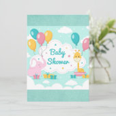 Baby Shower Feest Kaart (Staand voorkant)