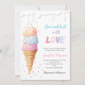 Baby Shower Feest met Liefdevolle Strooisels Kaart (Voorkant)