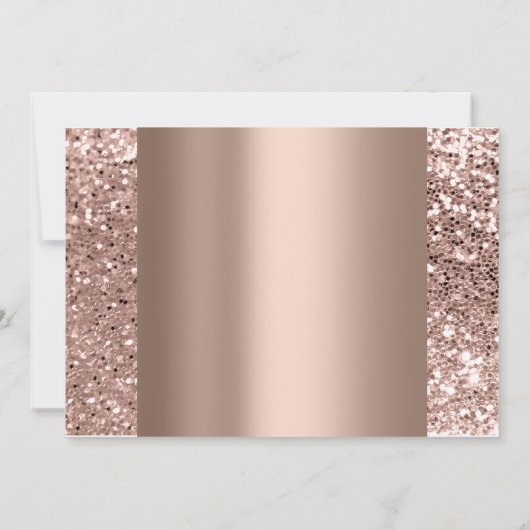 Baby shower Feet Elegant Roos Glitter Boy Girly Kaart (Achterkant)