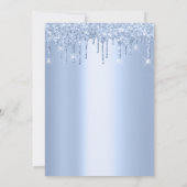 Baby shower Feet Glitter Baby Blue Drivers Piepspo Kaart (Achterkant)