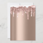 Baby shower Feet Glitter Roos Blush Drip Boy Girl Kaart (Achterkant)