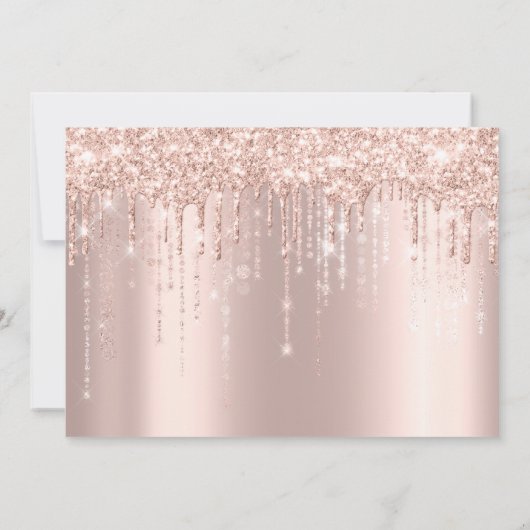 Baby shower Feet Glitter Roos Gold Drivers Boy Gir Kaart (Achterkant)