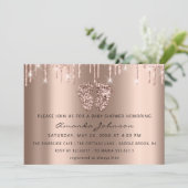 Baby shower Feet Glitter Roos Gold Drivers Boy Gir Kaart (Staand voorkant)