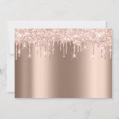 Baby shower Feet Glitter Roos Gold Drivers Boy Gir Kaart (Achterkant)