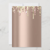 Baby shower Feet Glitter Roos Gold Drivers Boy Gir Kaart (Achterkant)