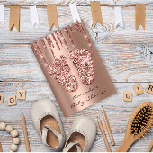 Baby shower Feet Glitter Roos Spark drijft Boy Gir Kaart