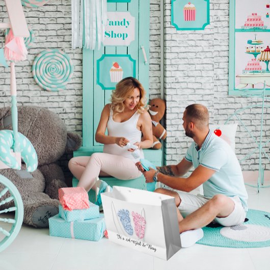 Baby shower Feet Het is een Jongerenmeisje roze bl Groot Cadeauzakje